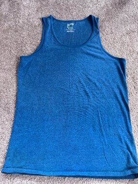 On The Byas PacSun Heather Navy Blue Basic Tank Top Size S | Y2K Vintage 2009 Sk